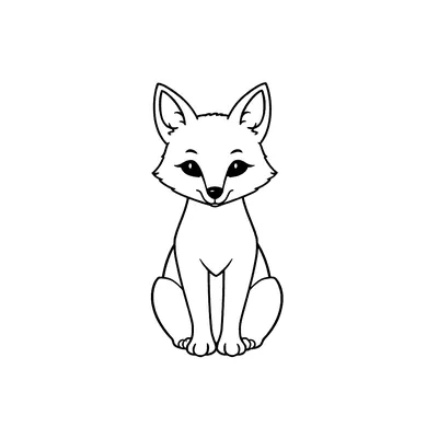 Fox line-art template
