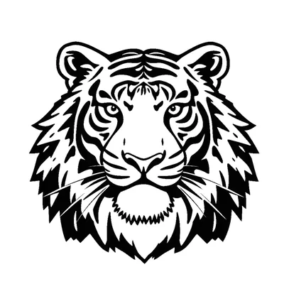 Tiger face template