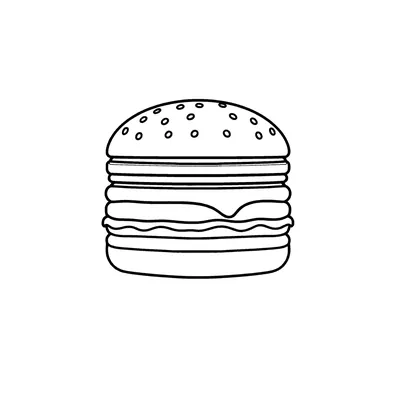 Burger line-art template