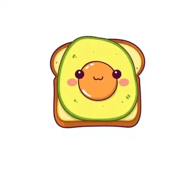 Avocado toast colour template